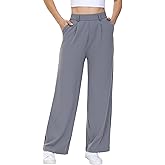 NVbeaut Womens Wide Leg Dress Pants Work Business Casual Trousers High Waisted with Pockets Stretchy Pull On Office Slacks