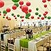 ADLKGG Round Hanging Paper Lanterns Decorations for Party Wedding Birthday Baby Showers Christmas Supplies, Red 9 Pack