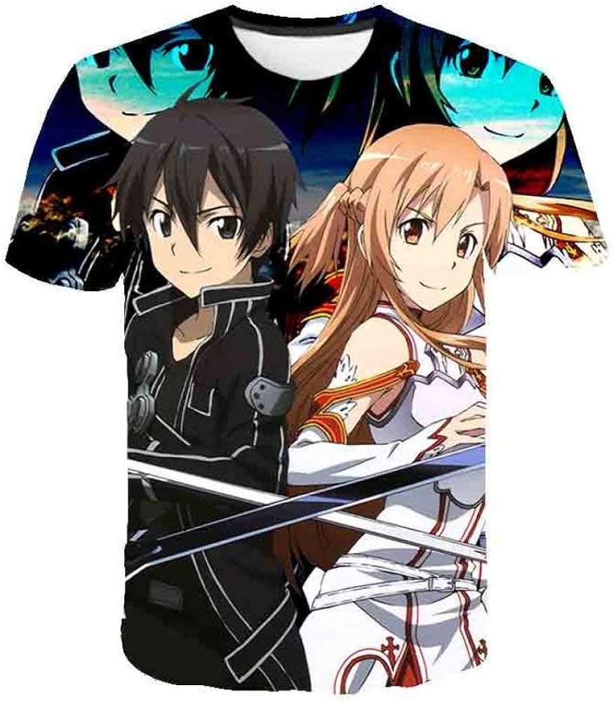 Sword Art Online TShirt TShirt Round Neck Soft Cotton Slim Fit Shirts