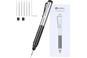Engraver Pen, HARDELL Engraving Pen USB Rechargable with Premium Bits, Cordless Engraving Tool Portable, Micro DIY Engraving Tool Kit for Glass Stone Wood Metal Plastic Jewelry