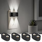 4-Pack LED Night Lights Plug into Wall, 5000K Daylight 100LM, Auto On/Off Light Sensor, Rotating Ambient Lighting for Bedroom, Hallway, Bathroom, Nursery, Kitchen Non Dimmable