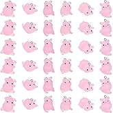 COGCHARGER 36Pcs Luminous Resin Pig Charms Glow in the Dark Mini Pink Pig Pendants Cute Animal Charms for Bracelets Necklace Earrings Jewelry Making DIY Ornament Accessories
