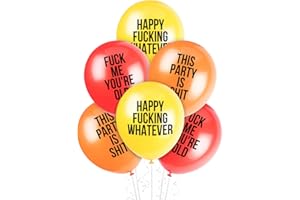 Rude Balloons™ | Funny Abusive Birthday Party Decoration | Pack of 12 for Him Her | Hilarious Gag Gift Offensive Phrases