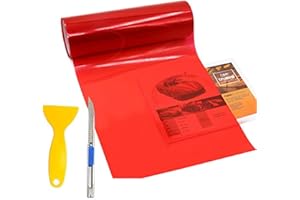 KOMAS 12” X 48” Tint Vinyl Film Sticker Sheet Roll for Car Headlight, Tail Lights, Fog Lights with Squeegee + Cutter (Glossy 