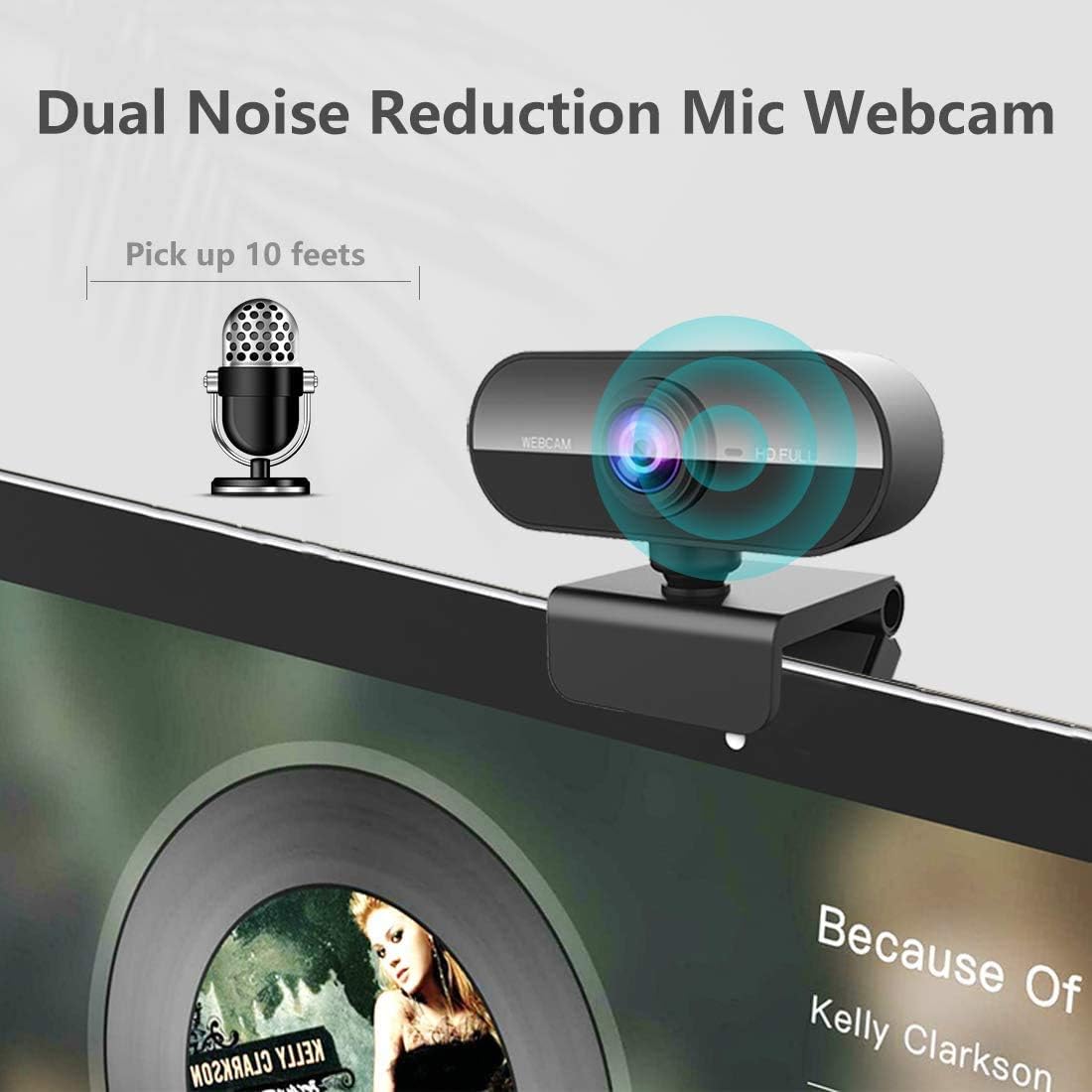 Webcam with Microphone, 30FPS Full HD 1080P Webcam Video Camera for Computers PC Laptop Desktop USB Plug and Play - Image 4