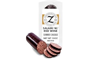 ZICK'S SPECIALTY MEATS Zick's Smoked Salami Sausage with Red Wine & Fennel (10 oz) | Premium Gourmet Charcuterie & Meat Gift, Summer Sausage, Organic Hardwood Smoked & Cured Sausages, Savory Meat Snack, Beef & Pork Sausages