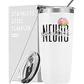 Onebttl Neuroscience Gifts Coffee Mug for Women, 20oz Stainless Steel Neurons Tumbler, Brain Science Cup with Lid, Medical Gift for Neurologists, Pharmacists, Neuroscientists