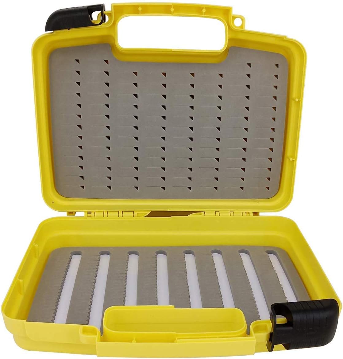 Aventik Streamer Fly Boxes Click Lock Large Streamer Flies Foam Storage Fishing Box Tackle Box Boating Fishing Boxes 14X11X3.35inch/10.43X8.27X3.15inch (SF1B Olivine-10.43X8.27X3.15inch)