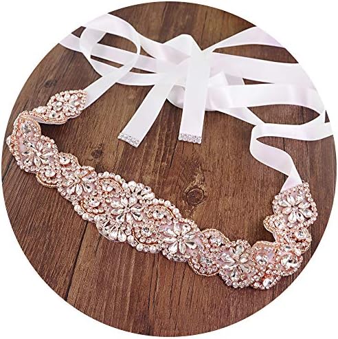 azaleas Women's Crystal Thin Wedding Belt Sashes Bridal Sash Belt for Wedding, Bridesmaid Flower Girl Dress Accessories 16IN