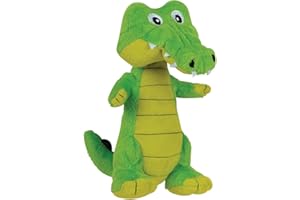 SmartPetLove Snuggle Puppy Tender-Tuffs Easy Grab - Plush Dog Toys - Standing Stuffed Green Crocodile with Tough Puncture Resistant Squeaker