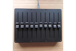 iDili 10-Channel MIDI Controller Fader - Customizable CC Messages, USB/Type-C Interface for DAW Software