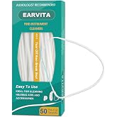 EARVITA 50 Count Hearing Aid Cleaner Kit with Nylon Strands | Effective Thread-Fine Instrument Cleaning Tools for Hearing Devices, Earbuds (50)
