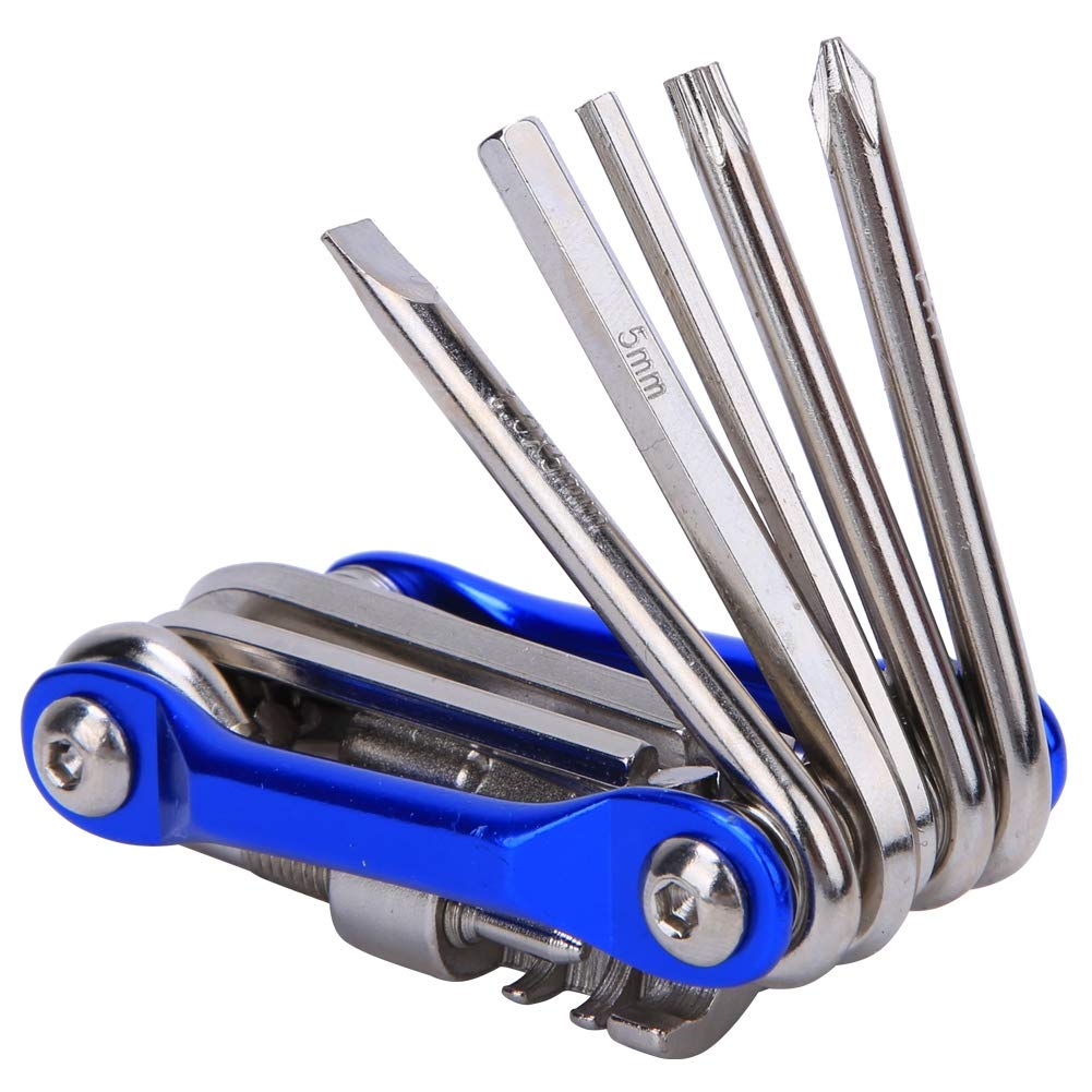 Bikes Multitool, 3x1.8x0.9in 11 in 1 Multifunctional Bikes Repair Tools Set Bikes Multitool with T25 Chain Cutter for Mountain Bikes