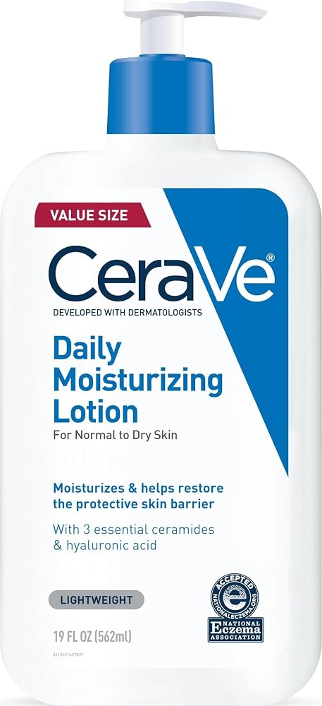 CeraVe Daily Moisturizing Lotion, Face and Body Lotion, Skin care, 19oz | Hyaluronic Acid, Lotion For Dry Skin, Skin Barrier