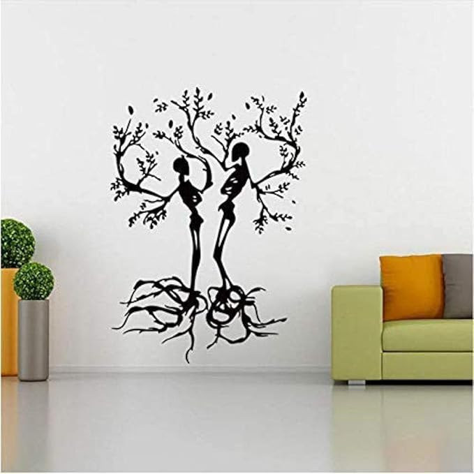 Feliz Halloween Pegatinas De Pared Pvc Calavera Árbol Extraño Thinngs