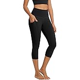 ODODOS High Waist Workout Capris with Pockets for Women, 14" / 19" Tummy Control Yoga Capri Leggings