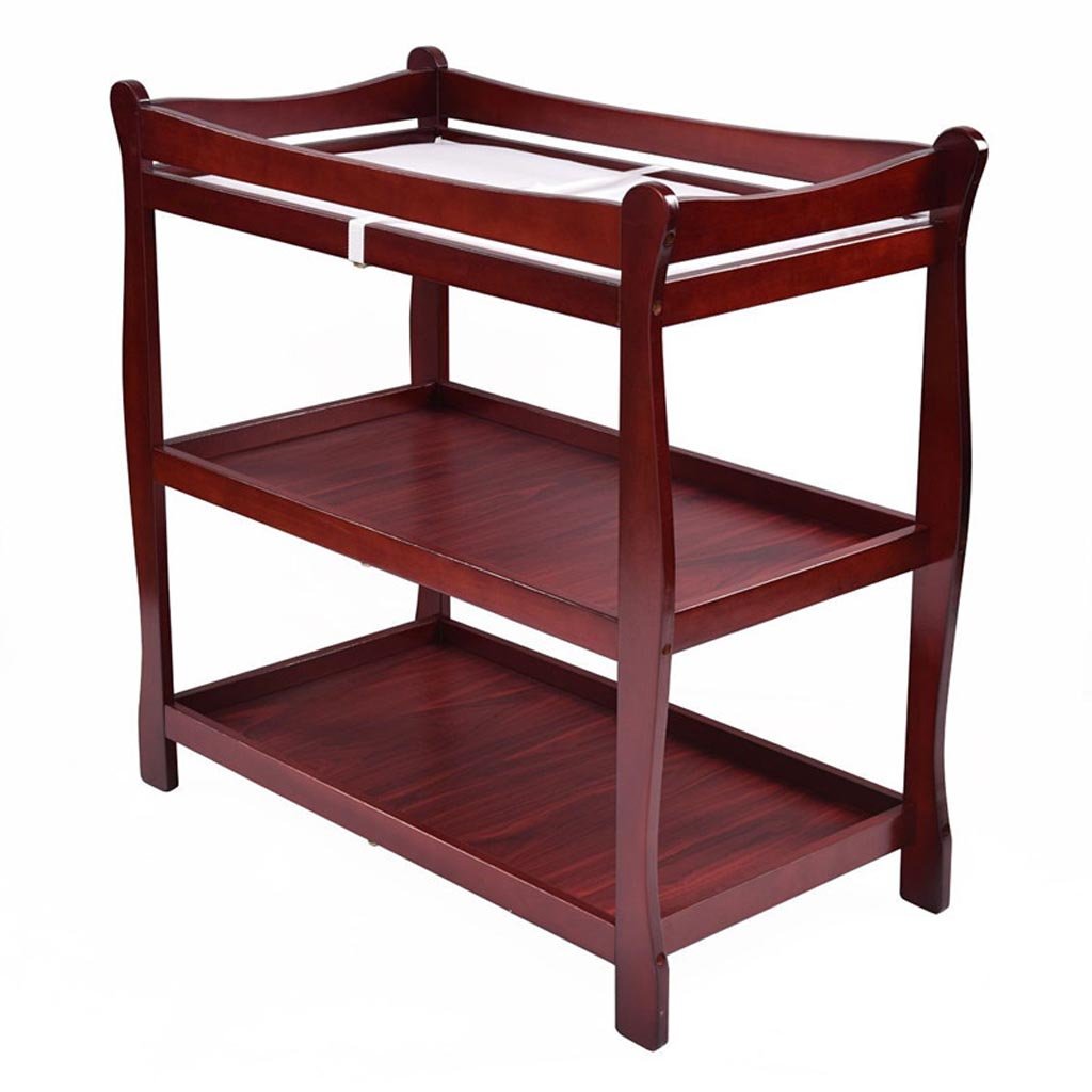 oak baby changing table