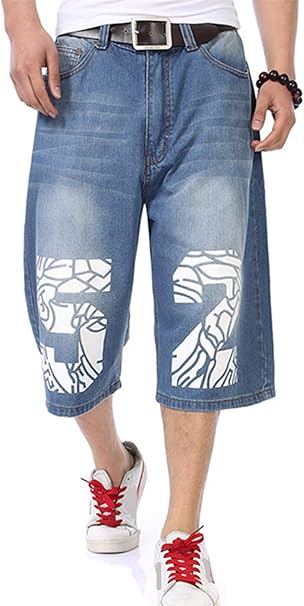 mens hip hop jean shorts