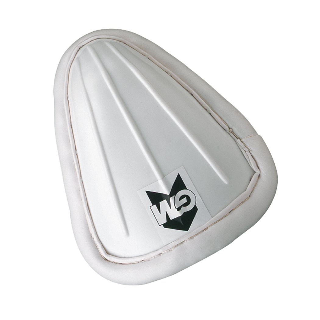 GM | Cricket | Padded Box Abdo Guard | Strong Plastic Slip In Traditional Guard | Soft Padding For Secure Comfort and Fit | White | Adult | Gunn & Moore