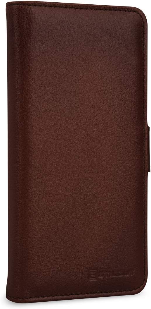 StilGut Wallet Case for OnePlus 7, Genuine Leather OnePlus 7 Case with Card Slots & Magnetic Closure, Antique Brown - Image 5