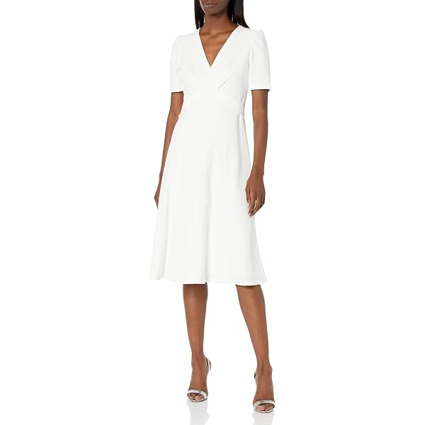 Tommy Hilfiger Women's Sleeveless Belted V-Neck Dress at Amazon Women's  Clothing store