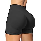 POWERASIA 4.5" Workout Impact Shorts Hidden Scrunch Butt Lifting Gym Booty Biker Shorts for Women Tummy Control