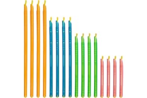 SEVENLAKES 16-PCS Magic Bag Sealer Stick, Chip Clips Plastic Bag Sealer Stick, Stay Fresh Bag Sealer Sticks - 16 Plastic Closure Rods - 4 Sizes - Magic Kitchen Food Storage Clips