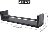 EasyPAG Pack of 4 Wood Nursery Floating Shelves Wall Mounted Spice Rack view 2