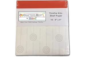 IDICHROIC Crafters Best Thinfire Kiln Shelf Paper 5” x 5” - 15 Sheet Mini Pack