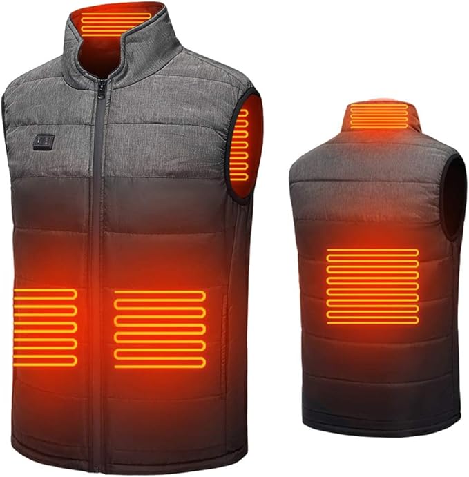 Unisex Heated Sleeveless Jacket Electric Heating Vest Lightweight Warm