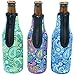 Beer Bottle Sleeves - Set of 6 - Extra Thick Neoprene with Stitched Fabric Edges with Bonus Bottle Opener (Paisley)
