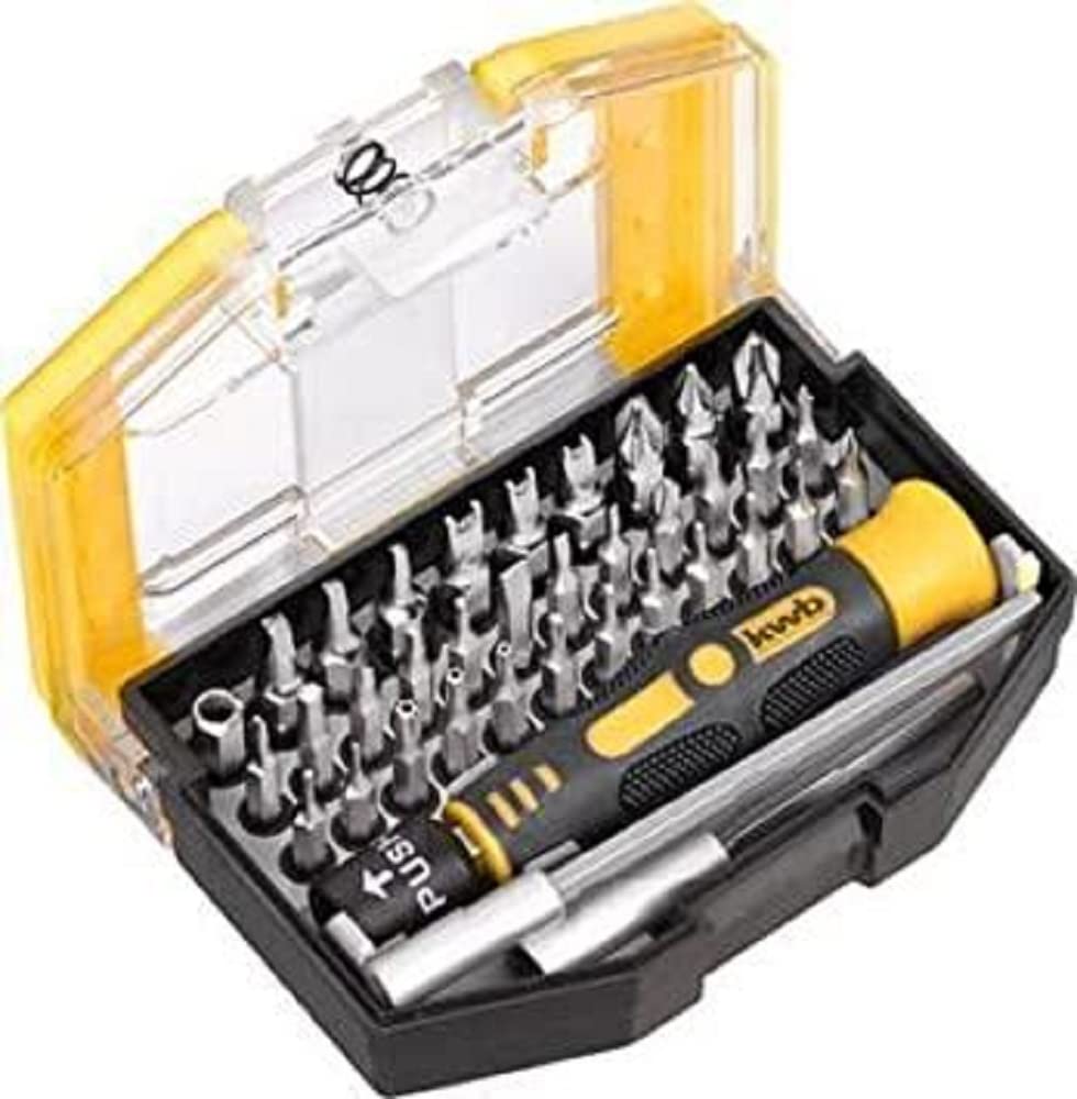 kwb Safety Bits Bit Box - 37-TLG incl. Bits, 1/4 hexagon drive Quick change bit holder and handle in stable plastic box