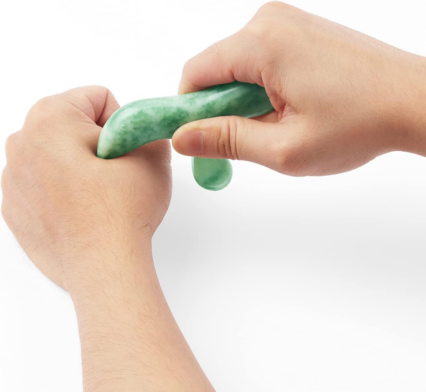 Jade Stone Trigger Point Massage Tool-Deep Tissue Massage- Reflexology Acupressure Massage Tools for Full Body Relaxing Myofascial Release Pain Relief, Real Energy Jade Natural Self-Massage Bar: Health & Personal Care