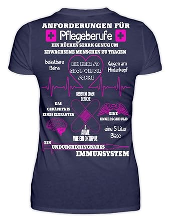 Krankenschwester Shirt Geschenk Für Pflegekräfte Spruch Anforderungen Für Pfleger Damenshirt