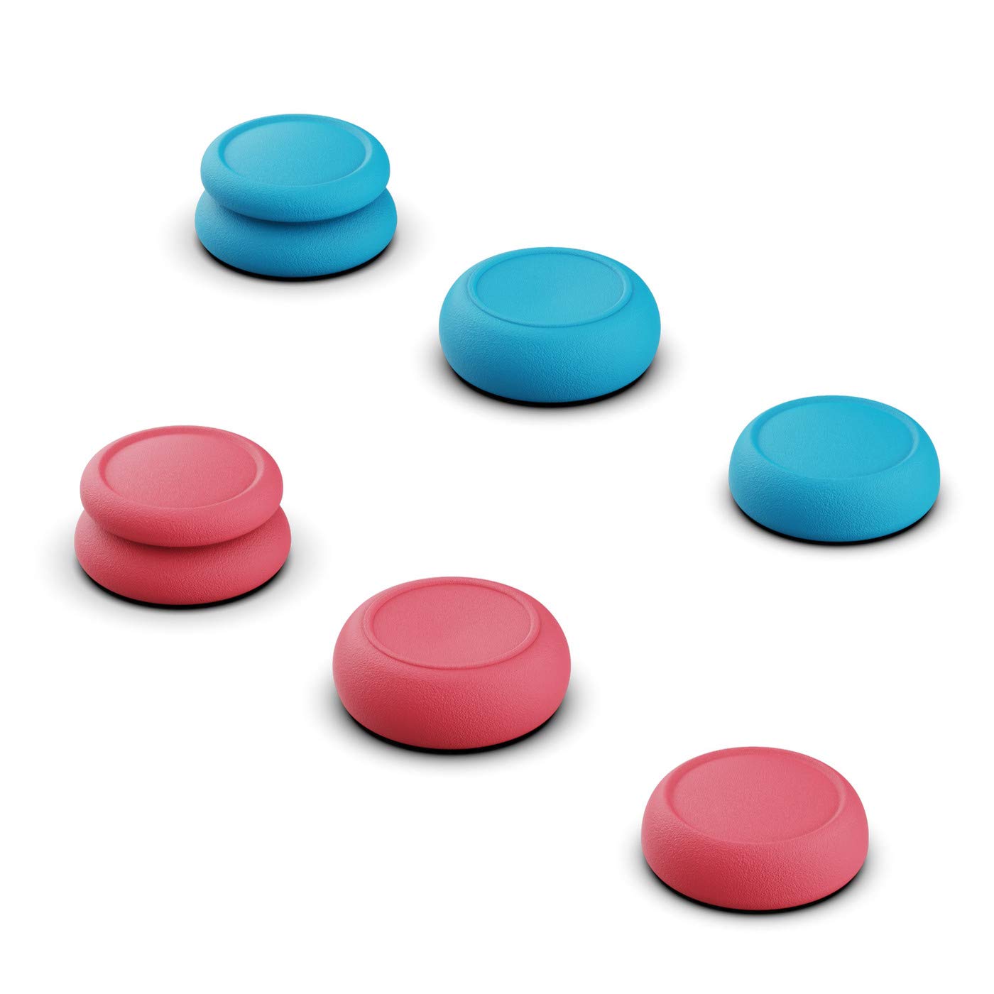 Skull & Co. Skin, CQC and FPS Thumb Grip Set Joystick Cap Analog Stick Cap for Nintendo Switch Lite Joystick - Cyan & Magenta, 3 Pairs(6pcs)