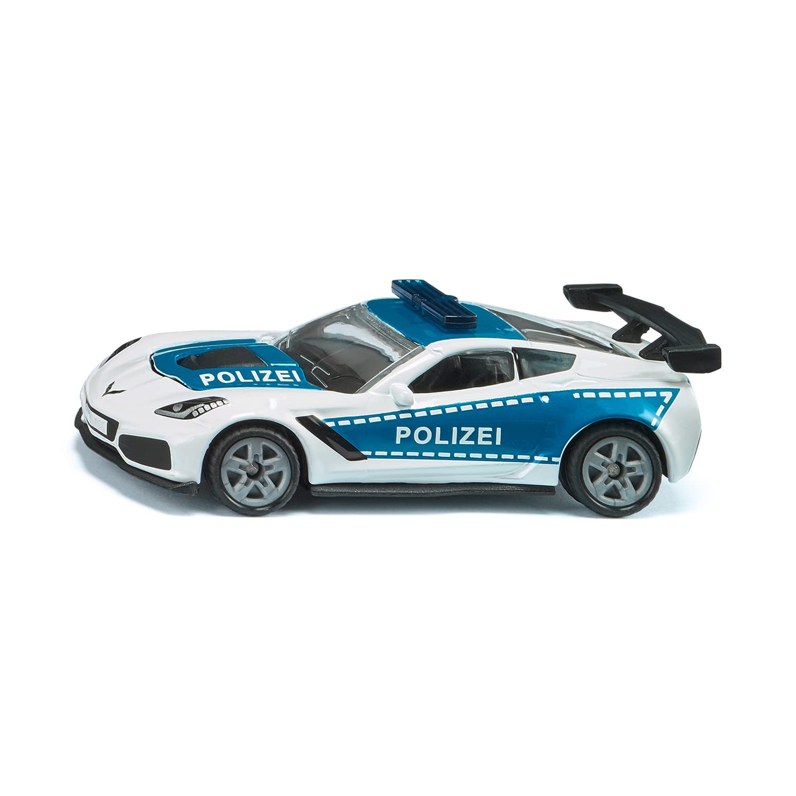 siku 1525, Chevrolet Corvette ZR1 Police Car, Police Toy, Metal/Plastic, Blue/White, Opening Bonnet