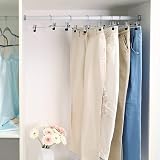 XIAO MO GU Trouser Hangers 20 Pack with Adjustable Metal Clips Silver view 9