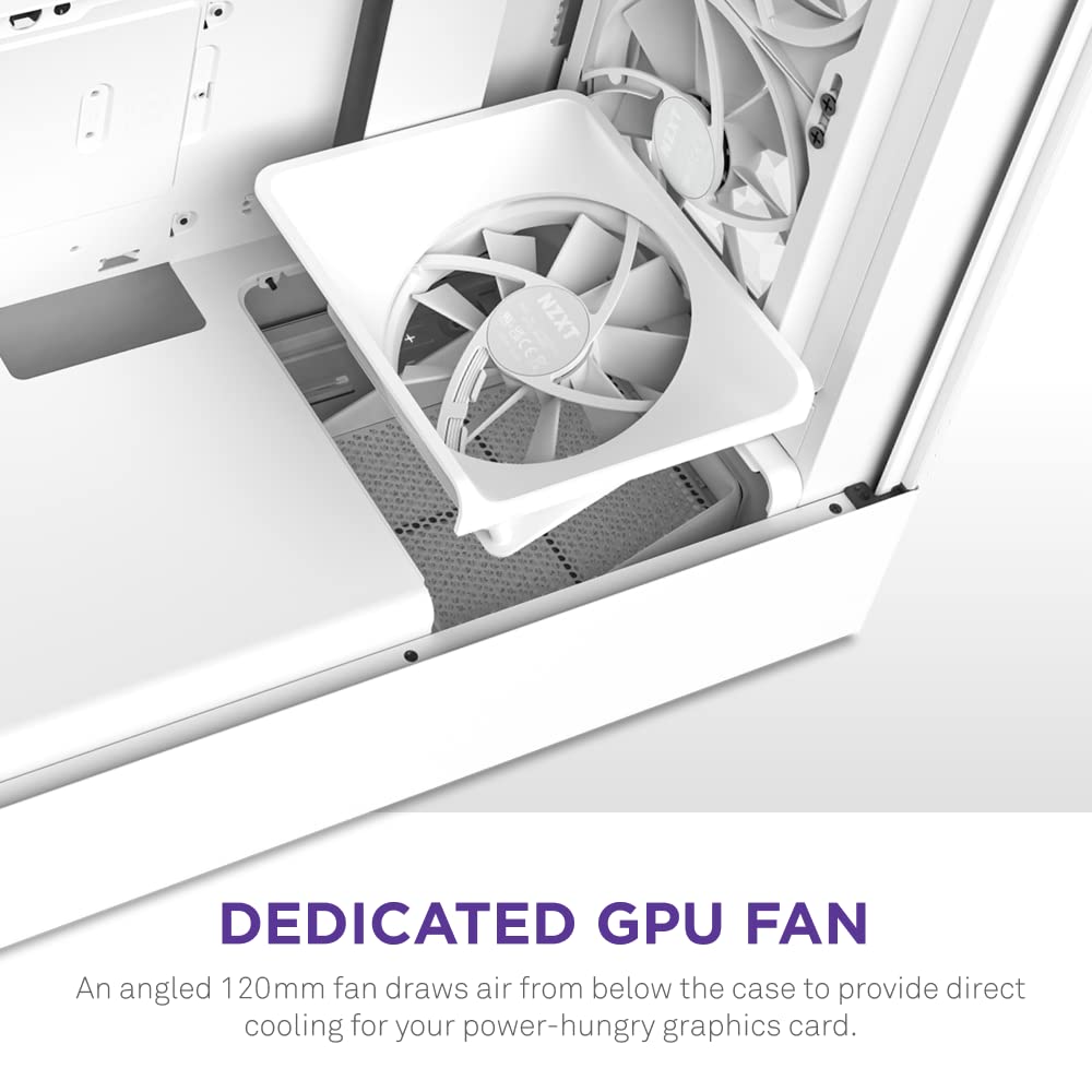 Nzxt H5 Elite Gaming Case Rear Panel Showing I/O And Fan Mounting Options