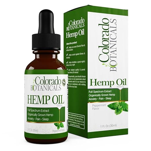 Full Spectrum Hemp Oil - 1,500mg 1oz - Natural Hemp Extract with 0% THC | Pure Organic | Relief for Depression, Anxiety, Stress, Sleep, Pain - Improve Mood & More! | Rich in Omega 3,6, 9 Fatty Acids