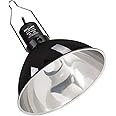 REPTI ZOO 8.5 Inch Reptile Lamp Fixture,Optical Reflection Cover for Reptile Glass Terrariums