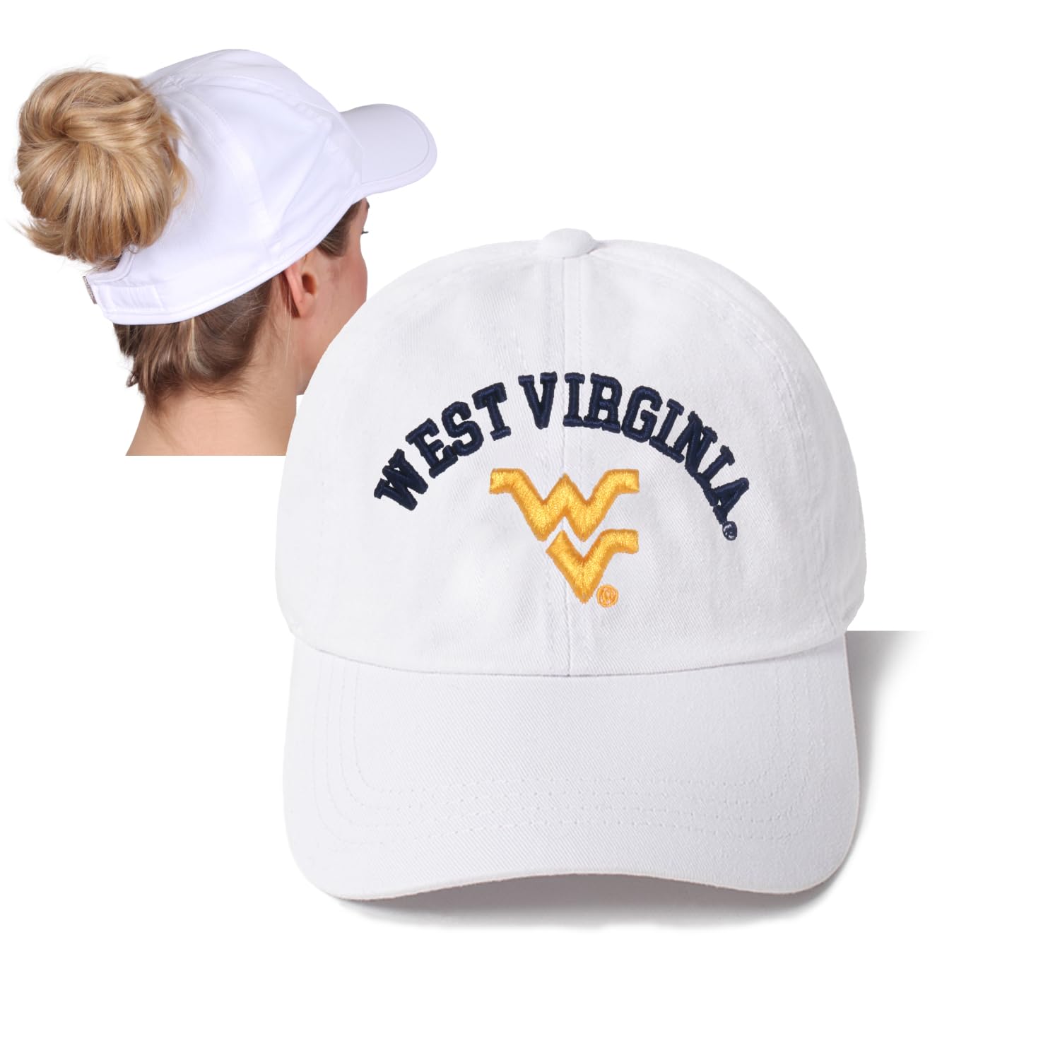 Ponyflo Womens Ponytail Baseball Cap - Curly Hair