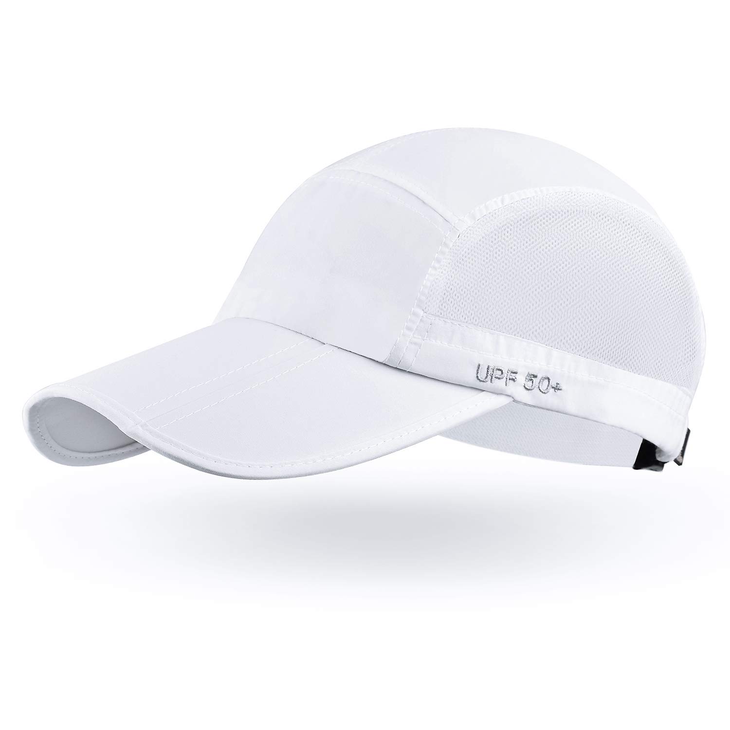 Photo 1 of ELLEWIN Men's Baseball Cap UPF50 Hat W/Foldable Long Large Bill,One Size,White