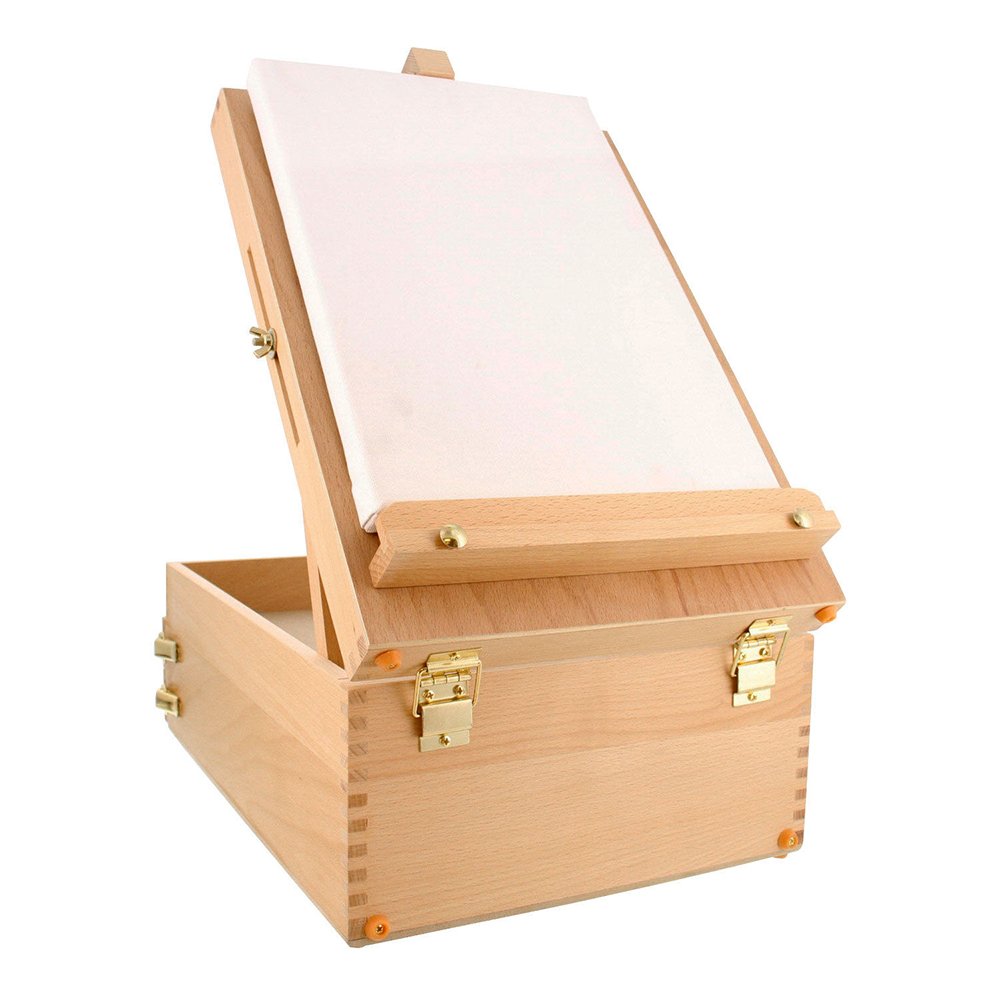 Sketch Box Portable Beech Wood Drawing and Painting Sketch Box with