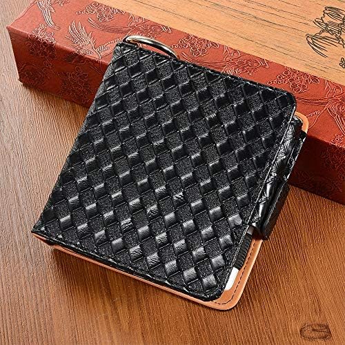 ACLBB Electronic Cigarette Case Storage Bag, Iqos Leather Case, PU Multifunctional Storage Bag,Black