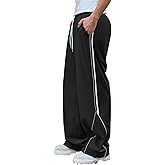 Susclude Mens Baggy Sweatpants Wide Leg Track Pants Spring Windbreak Stretch Casual Pants for 2026 Y2k Trendy Streetwear