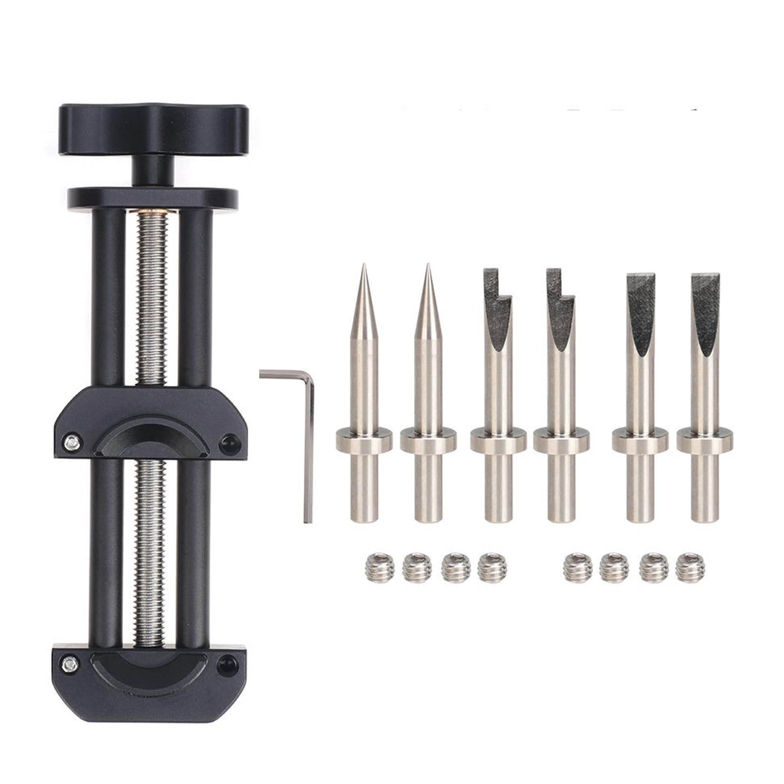 Camera Lens Vise Tool Kit for Lens and Filter, Aluminum Alloy 25mm to 130mm Lens Repair and Thread Restoration Tool Spanner Wrench