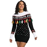 Tipsy Elves Christmas Sweater Dresses for Women - Cute Winter Themed Dresses - Instant Holiday Outfits