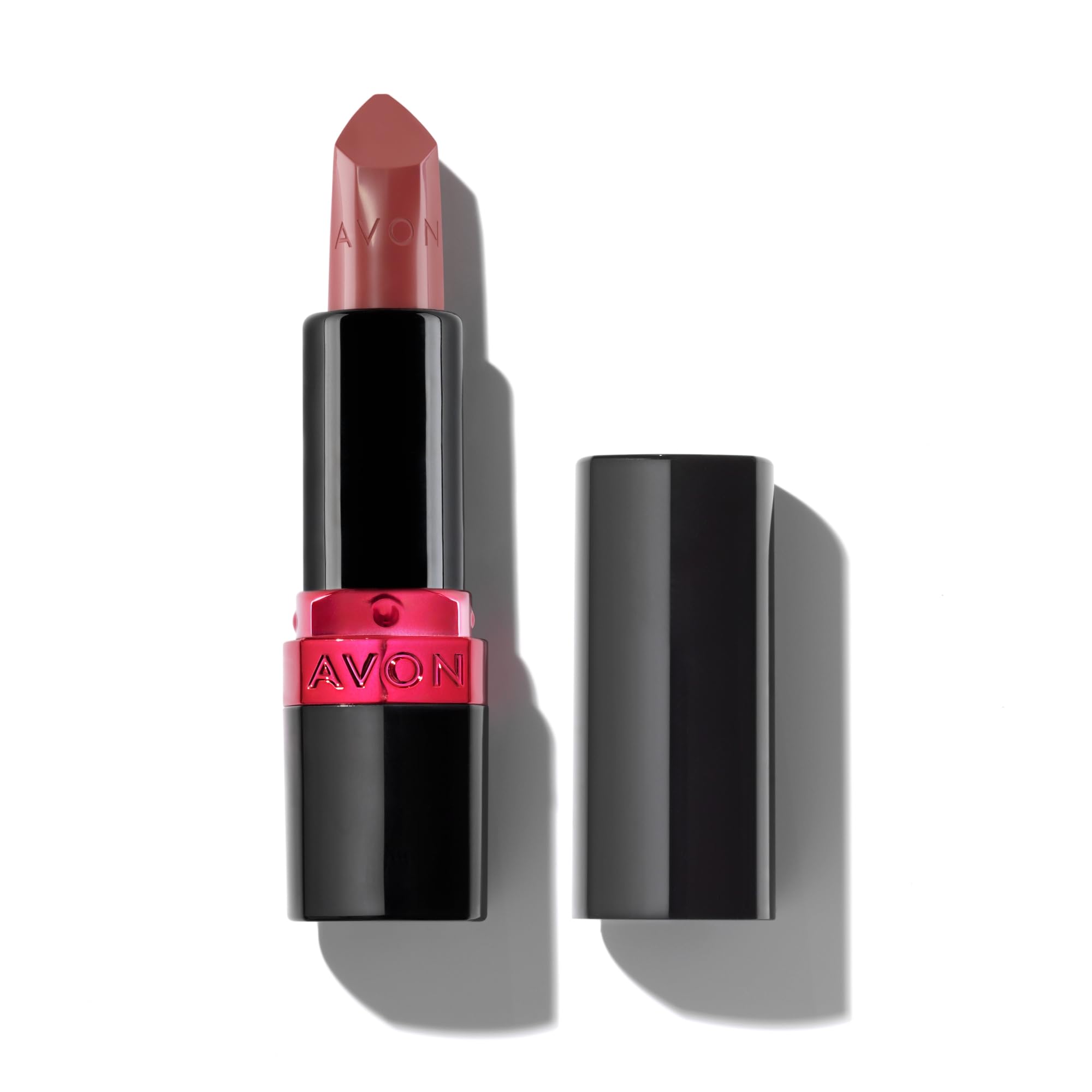 Avon Ultra Creamy Satin-finish Lipstick Pout with Vitamin E, Avocado Oil and Jojoba Oil for a Creamy and Comfy Feel, Rich Colour and Full Coverage, Cruelty Free