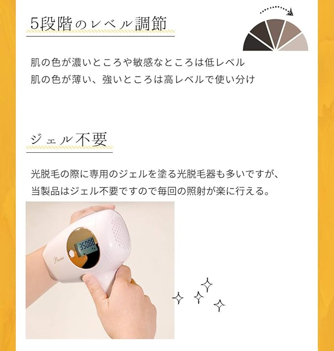 Amazon Prona 脱毛器 安心の日本メーカー 光脱毛器 フラッシュ式 家庭用 ホワイト Prona 脱毛器