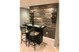 Rockin' Wood Real Wood Nail Up Application Rustic Reclaimed Naturally Weathered Barn Wood Accent Paneling Board Planks for Home Walls (104 Square feet)